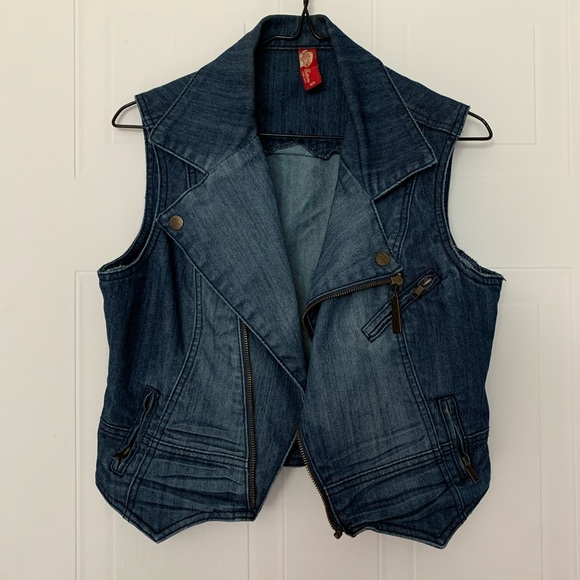 Jeans jacket sleeveless Apple bottom - Picture 3 of 16